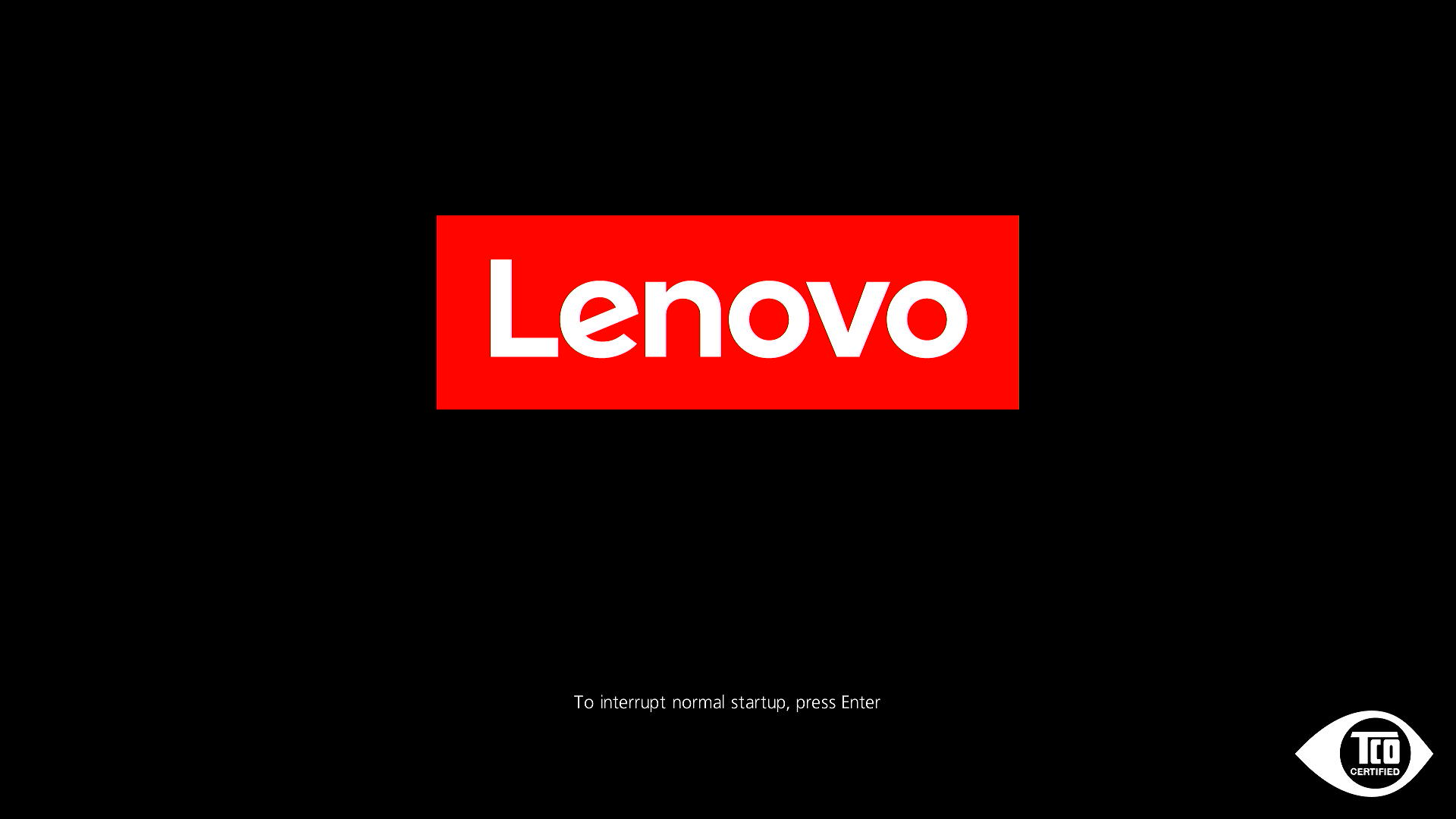ThinkPad起動時の画面